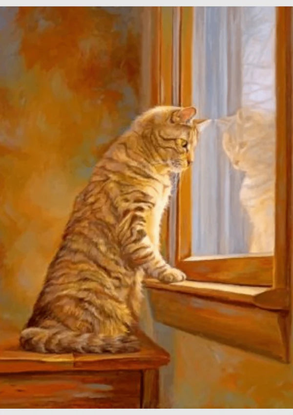 Curious Cat- Animals Diy Diamond Painting Kit