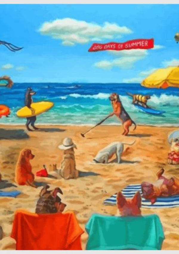 Dogs Walking Around- Animals Diy Diamond Painting Kit