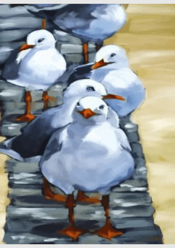 Flock Of Seagulls - Animals Diy Diamond Painting Kit