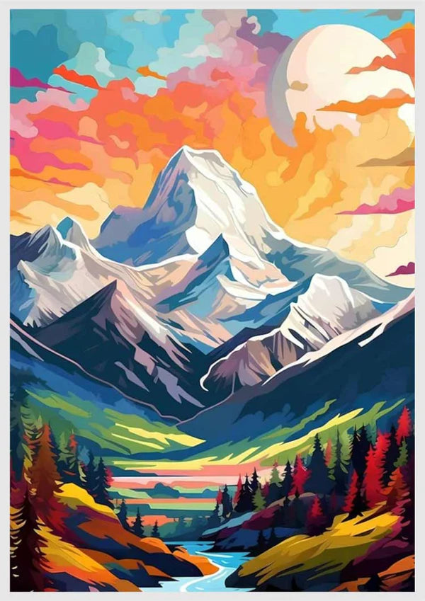 Highland Panorama - Landscape Diy Diamond Painting Kit