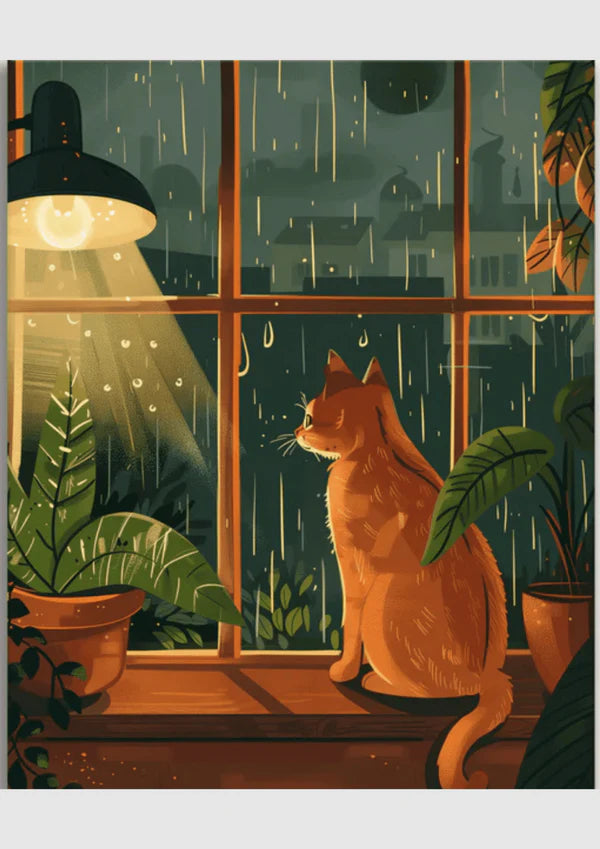 Shelter from Rain - Animals Diy Diamond Painting Kit