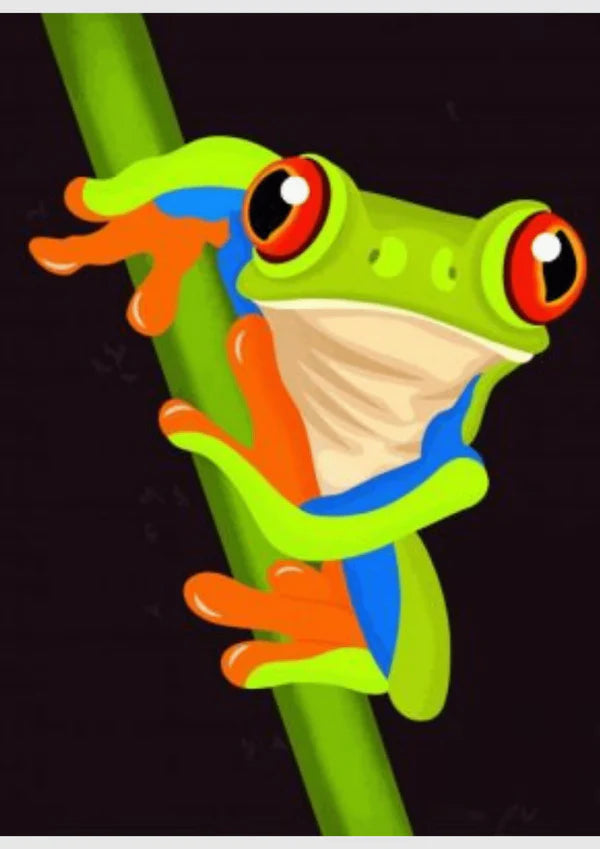 Vibrant Tree Frog on the Move- Animals Diy Diamond Painting Kit