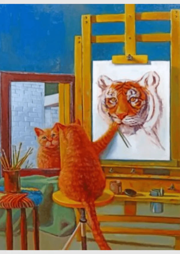 Artist Cat - Animals Diy Diamond Painting Kit