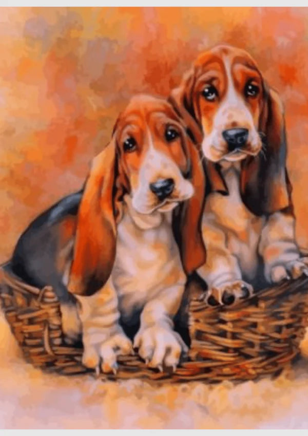Basset Hound Dogs - Animals Diy Diamond Painting Kit