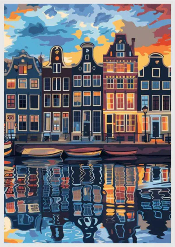 Minimalist Amsterdam -Cities Diy Diamond Painting Kit