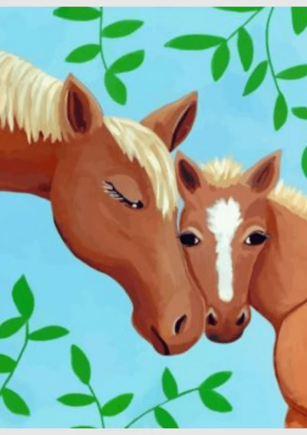 Tender Bond: Mother and Foal - Landscape Diy Diamond Painting Kit